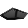 Mexen Flat pentagonal slim shower tray 90 x 90 cm, black, black siphon - 41P709090-B