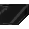 Mexen Flat slim left pentagon shower tray 100 x 90 cm, black, black siphon - 41P709010L-B