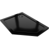 Mexen Flat slim left pentagon shower tray 100 x 90 cm, black, black siphon - 41P709010L-B