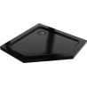 Mexen Flat slim pentagonal shower tray 100 x 100 cm, black, black siphon - 41P701010-B