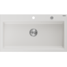 Mexen Slido granite sink 1-bowl 900 x 500 mm, white, chrome siphon - 6528901005-20