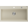 Mexen Slido granite sink 1-bowl 900 x 500 mm, beige, chrome siphon - 6528901005-69