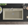 Mexen Slido granite sink 1-bowl 900 x 500 mm, beige, chrome siphon - 6528901005-69