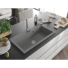 Mexen Slido 1-bowl granite sink 900 x 500 mm, gray, chrome siphon - 6528901005-71