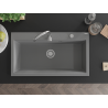 Mexen Slido 1-bowl granite sink 900 x 500 mm, gray, chrome siphon - 6528901005-71