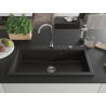 Mexen Slido granite sink 1-bowl 900 x 500 mm, black/gold metallic, chrome siphon - 6528901005-75