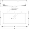 Mexen Slido 1-Bowl Granite Sink 900 x 500 mm, Black, Chrome Siphon - 6528901005-77