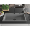 Mexen Slido granite sink 1-bowl 900 x 500 mm, gray, black siphon - 6528901005-71-B