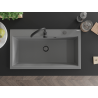 Mexen Slido 1-bowl granite kitchen sink 900 x 500 mm, grey, black waste trap - 6528901005-71-B