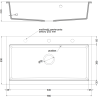 Mexen Slido 1-Bowl Granite Kitchen Sink 900 x 500 mm, Speckled Black, Black Waste Trap - 6528901005-76-B