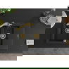 Mexen Gaspar 1.5-compartment granite sink with a drip tray and kitchen mixer tap Duero, Black - 6507-77-671600-50