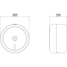 Mexen Spira-Q toilet paper container for central dispensing, matte black - 70K510-70