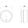 Mexen Spira-R central dispensing toilet paper container, inox - 70K500-01