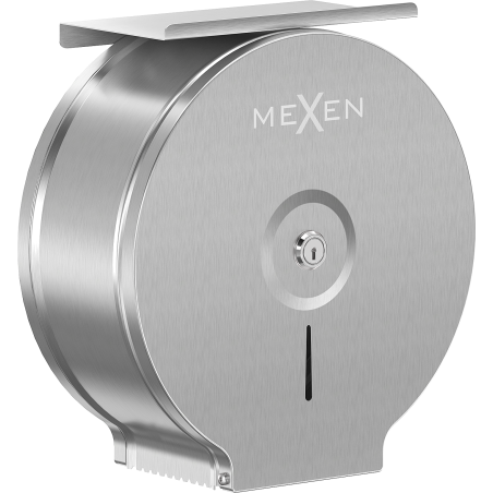 Mexen Spira-U+ toilet paper holder with phone shelf, inox - 70K541-01