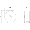 Mexen Spira-U+ toilet paper holder with phone shelf, inox - 70K541-01