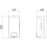 Mexen Purio-H liquid soap dispenser 1000 ml, matte black - 70K660-70