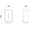 Mexen Purio-S liquid soap dispenser 1200 ml, black matte - 70K640-70