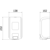 Mexen Purio-E liquid soap dispenser 1200 ml, white - 70K650-20
