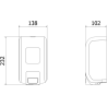 Mexen Purio-E liquid soap dispenser 1200 ml, matte black - 70K650-70