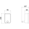 Mexen Purio-U liquid soap dispenser 500 ml, inox - 70K630-01