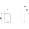 Mexen Purio-U liquid soap dispenser 500 ml, matte black - 70K630-70