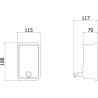 Mexen Purio-U liquid soap dispenser 800 ml, inox - 70K631-01