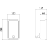 Mexen Purio-U liquid soap dispenser 1000 ml, inox - 70K632-01