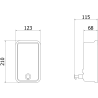 Mexen Purio-U liquid soap dispenser 1000 ml, chrome - 70K632-00