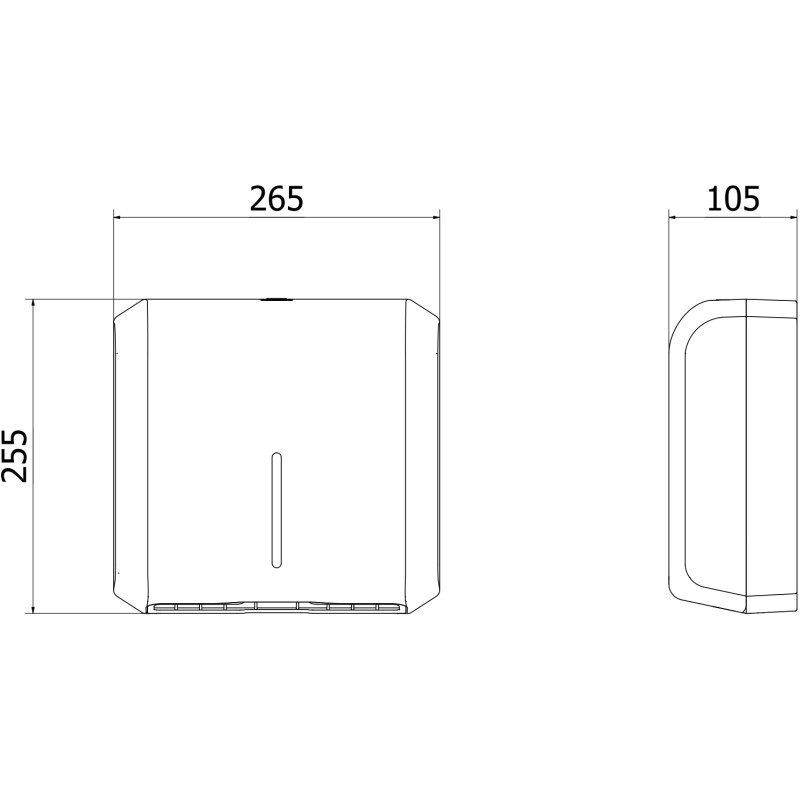 Mexen Verno-E paper towel dispenser, black matte - 70K430-70