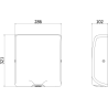Mexen Ventaro-V Slim hand dryer, 1000 W, inox - 70K041-01