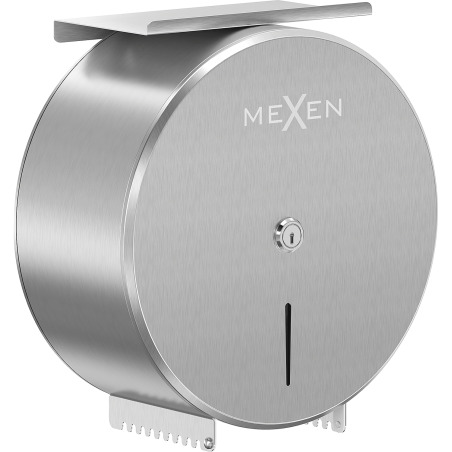 Mexen Spira-H+ toilet paper holder with phone shelf, inox - 70K561-01