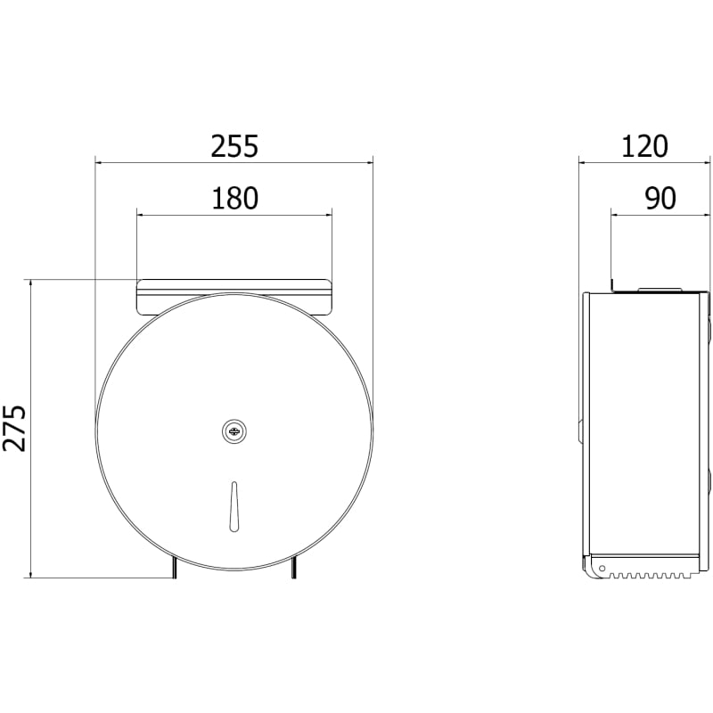Mexen Spira-H+ toilet paper holder with phone shelf, inox - 70K561-01