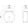 Mexen Spira-H+ toilet paper holder with phone shelf, inox - 70K561-01