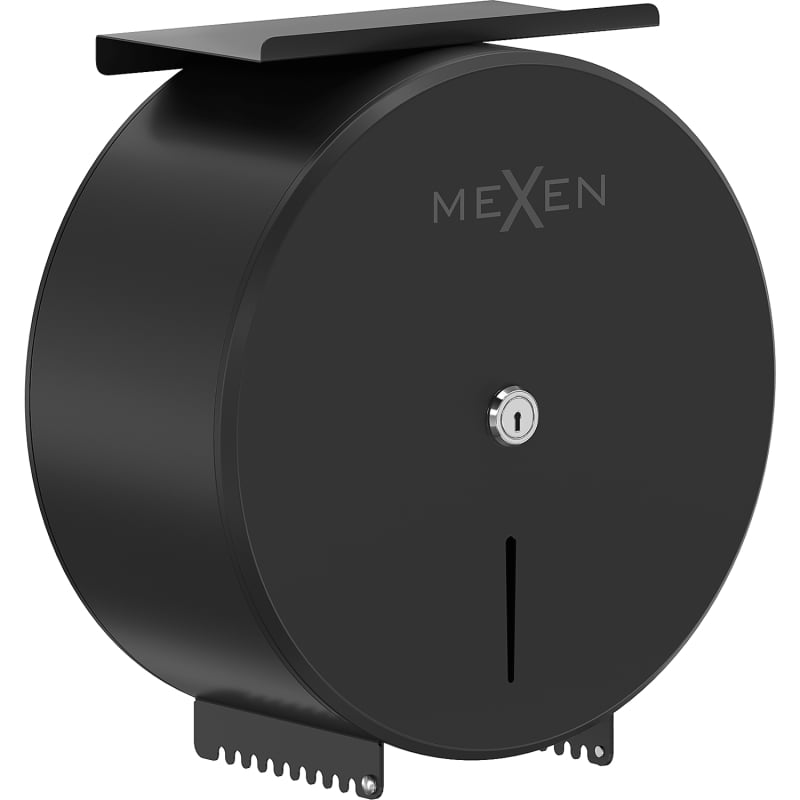 Mexen Spira-H+ toilet paper holder with phone shelf, matte black - 70K561-70