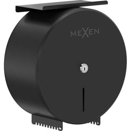 Mexen Spira-H+ toilet paper holder with phone shelf, matte black - 70K561-70