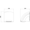 Mexen Arivo-E hand dryer, 2000 W, matte black - 70K110-70