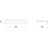 Mexen Telvo  matte black phone shelf - 70K900-70