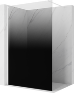 Mexen Kioto Walk-in Shower Wall 90 x 200 cm, Black Ombre 8 mm, White - 800-090-101-20-76