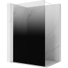 Mexen Kioto Walk-in Shower Wall 120 x 200 cm, Black Ombre 8 mm, White - 800-120-101-20-76