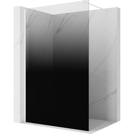 Mexen Kioto Walk-in Shower Wall 150 x 200 cm, Black Ombre 8 mm, White - 800-150-101-20-76