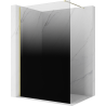 Mexen Kioto Walk-in Shower Screen 130 x 200 cm, Black Ombre 8 mm, Gold - 800-130-101-50-76