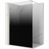 Mexen Kioto Walk-in Shower Panel 140 x 200 cm, Black Ombre 8 mm, Gold - 800-140-101-50-76