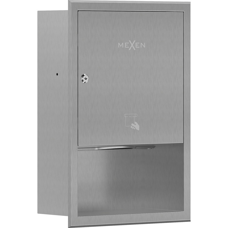 Mexen Linox recessed paper towel dispenser, inox - 70K003-01