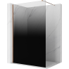 Mexen Kioto Walk-in Shower Panel 100 x 200 cm, Black Ombre 8 mm, Rose Gold - 800-100-101-60-76
