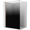 Mexen Kioto Walk-in Shower Wall 130 x 200 cm, Black Ombre 8 mm, Rose Gold - 800-130-101-60-76