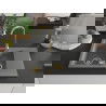 Mexen Gaspar 1.5-compartment granite sink with a drip tray and kitchen mixer tap Telma, Grey - 6507-71-670200-50