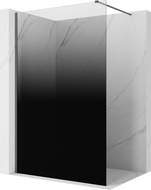 Mexen Kioto Walk-in shower wall 110 x 200 cm, black ombre 8 mm, brushed gun gray - 800-110-101-66-76