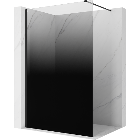 Mexen Kioto Walk-in shower wall 120 x 200 cm, black ombre 8 mm, black - 800-120-101-70-76