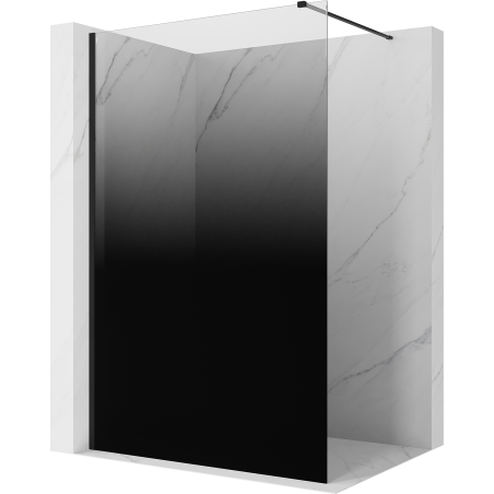 Mexen Kioto Walk-in Shower Wall 150 x 200 cm, Black Ombre 8 mm, Black - 800-150-101-70-76