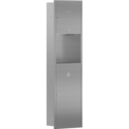 Mexen Linox recessed paper towel dispenser with bin, inox - 70K003-01 - 70K002-01